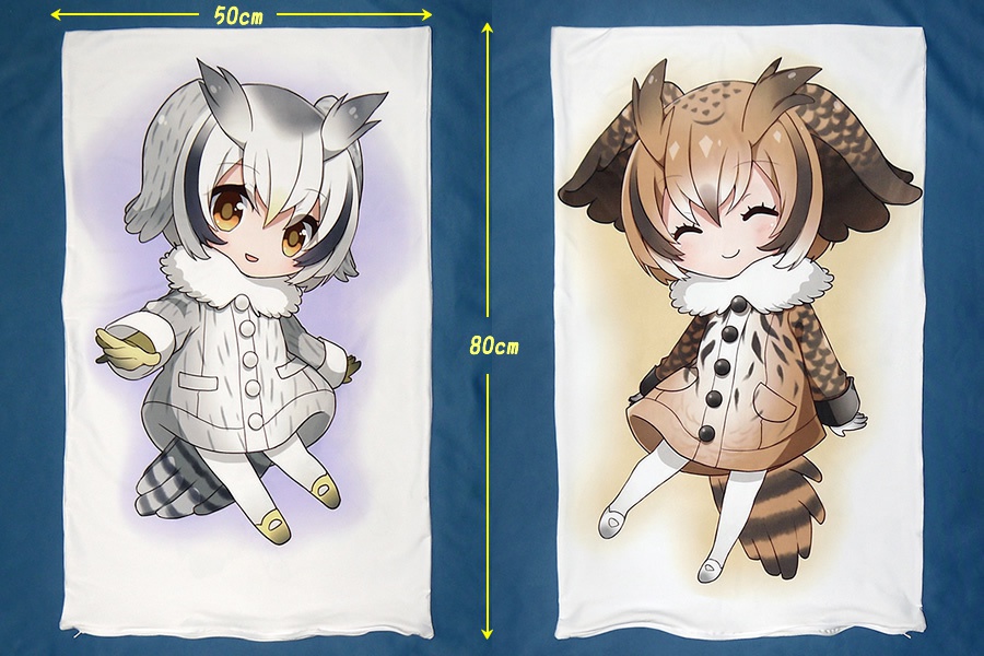 『としょかんコンビ (博士&助手) 』抱き枕カバー(ハーフサイズ)