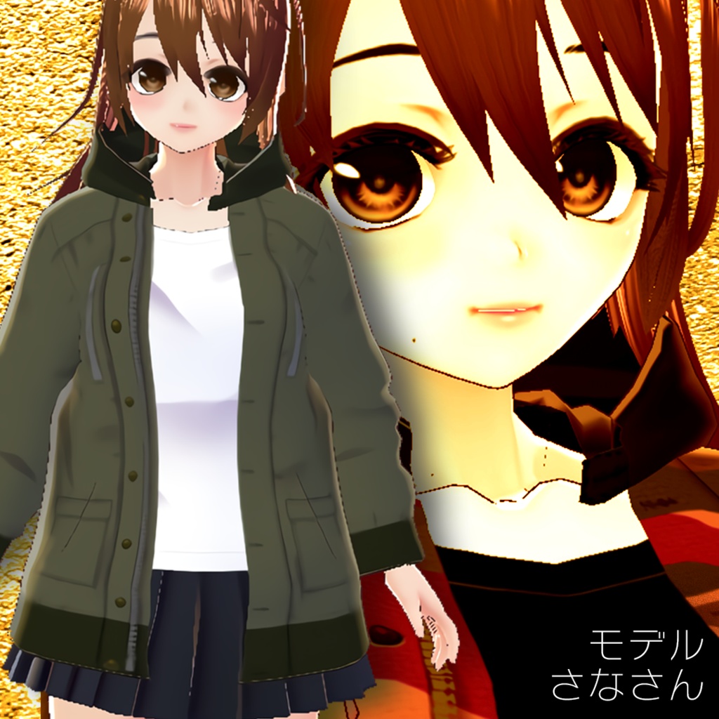 モッズ&ミリタリージャケット 男女兼用 VRoid衣装テクスチャ