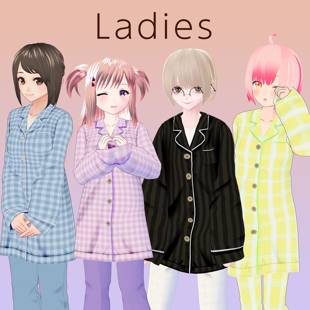 着合わせパジャマ - VRoid 男女