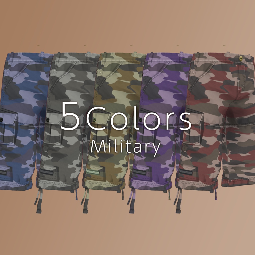 カーゴハーフパンツ VRoid男女兼用