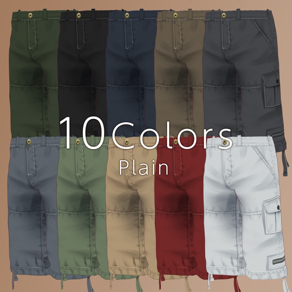 カーゴハーフパンツ VRoid男女兼用