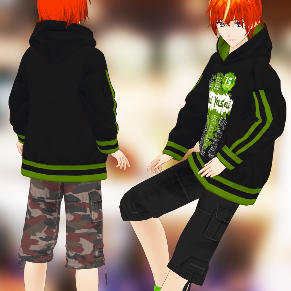 カーゴハーフパンツ VRoid男女兼用