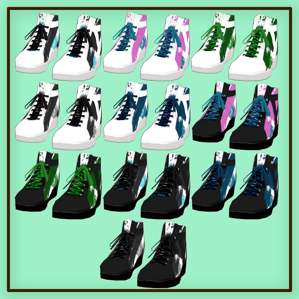 VRoidサマースプラッシュセット ジャケット&スカーフ&スニーカー Summer Splash Set Jacket & Scarf & Sneakers