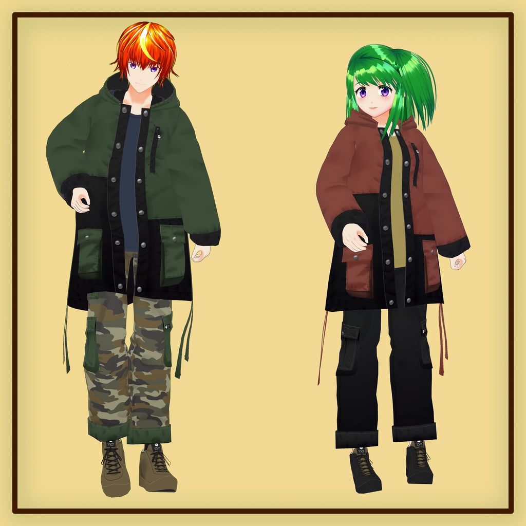 VRoid 着合わせマウンテンジャケット Customize Mountain Jacket