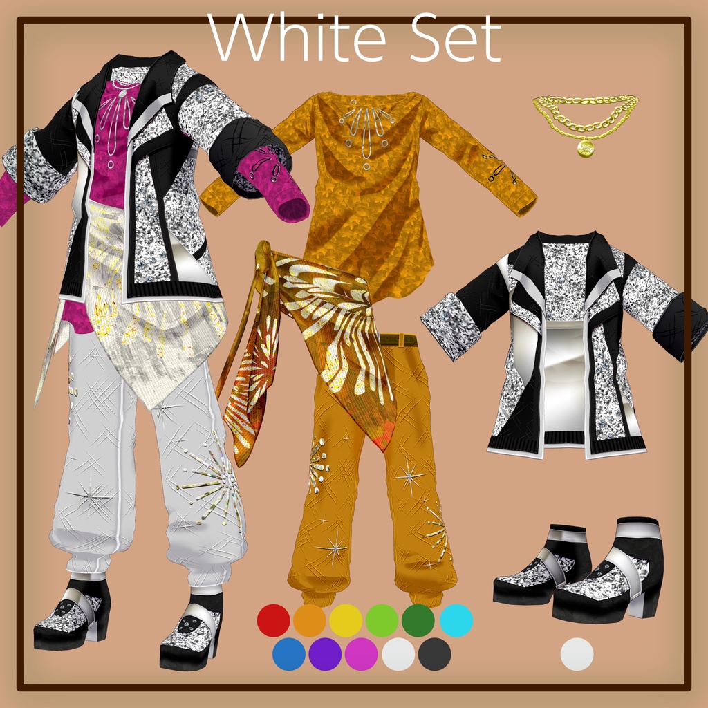 VRoid 着合わせアイドル衣装-FireWorks | Customizable idol costumes ‘FireWorks’