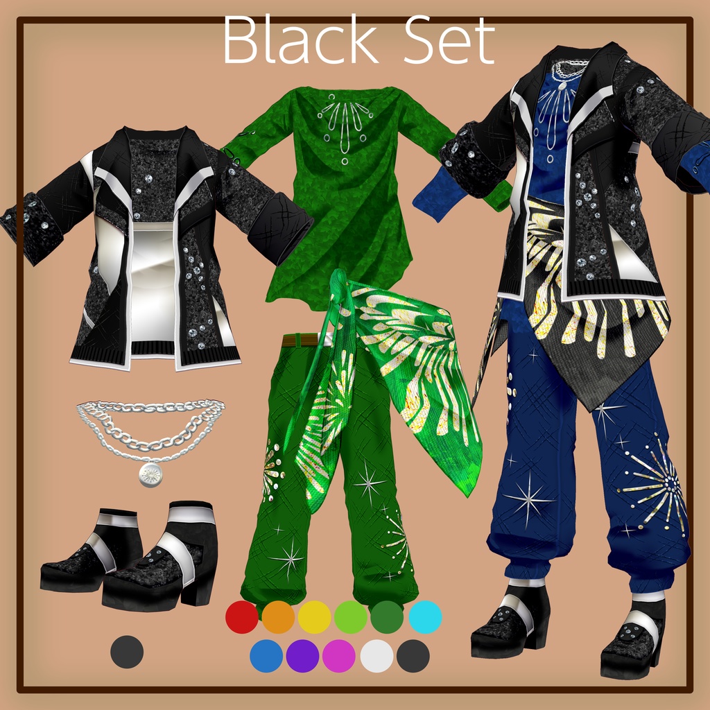 VRoid 着合わせアイドル衣装-FireWorks | Customizable idol costumes ‘FireWorks’