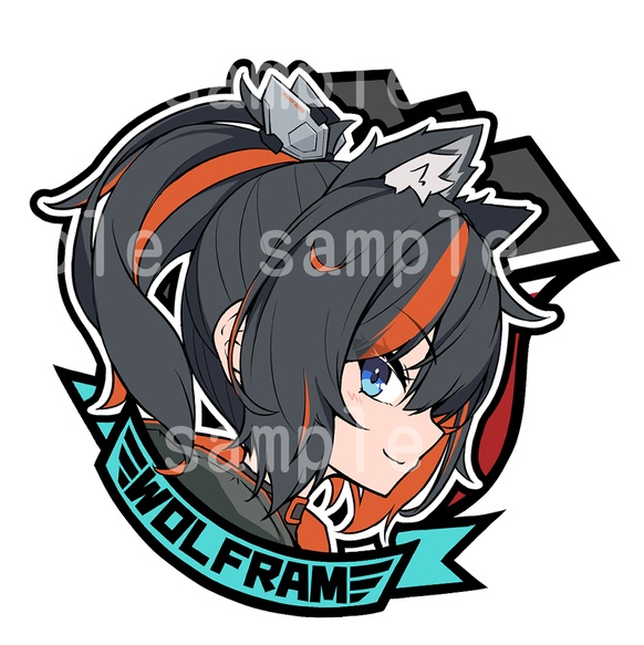 耐候仕様 ダイカットBIGサイズステッカー ワラビ/ウォルフラム