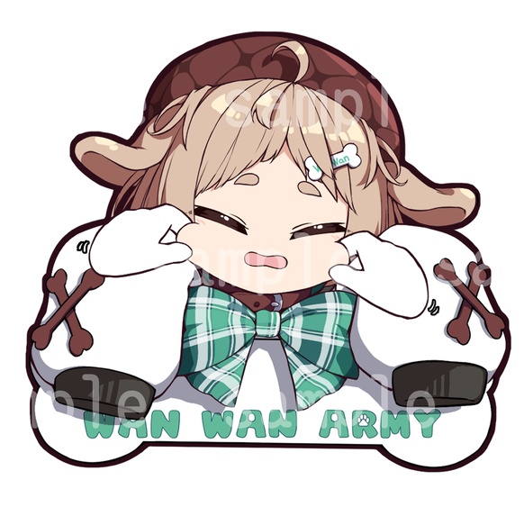 両面アクリルキーホルダー&ミニステッカーセット ワラビ/ウォルフラム