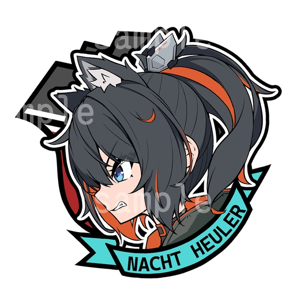 両面アクリルキーホルダー&ミニステッカーセット ワラビ/ウォルフラム