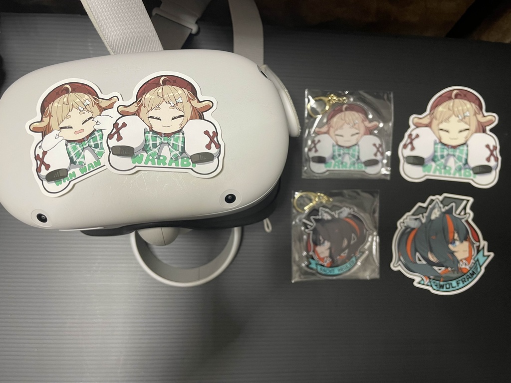 両面アクリルキーホルダー&ミニステッカーセット ワラビ/ウォルフラム