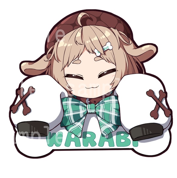 両面アクリルキーホルダー&ミニステッカーセット ワラビ/ウォルフラム