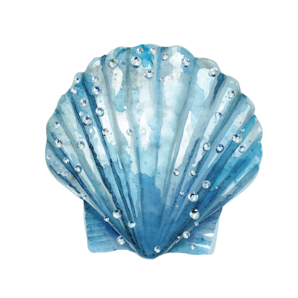 水彩・水色アンティーク海シリーズクリップアート(10点セット)