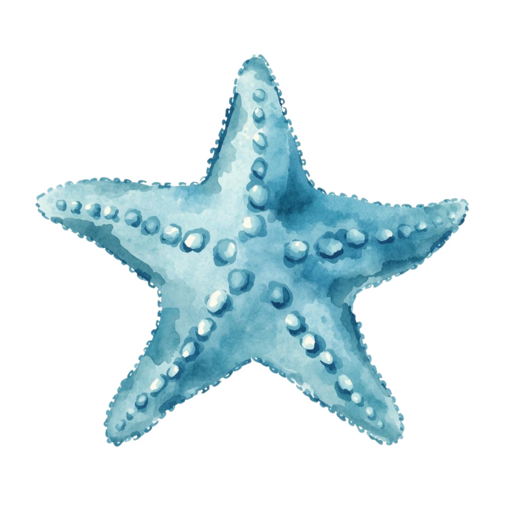 水彩・水色アンティーク海シリーズクリップアート(10点セット)