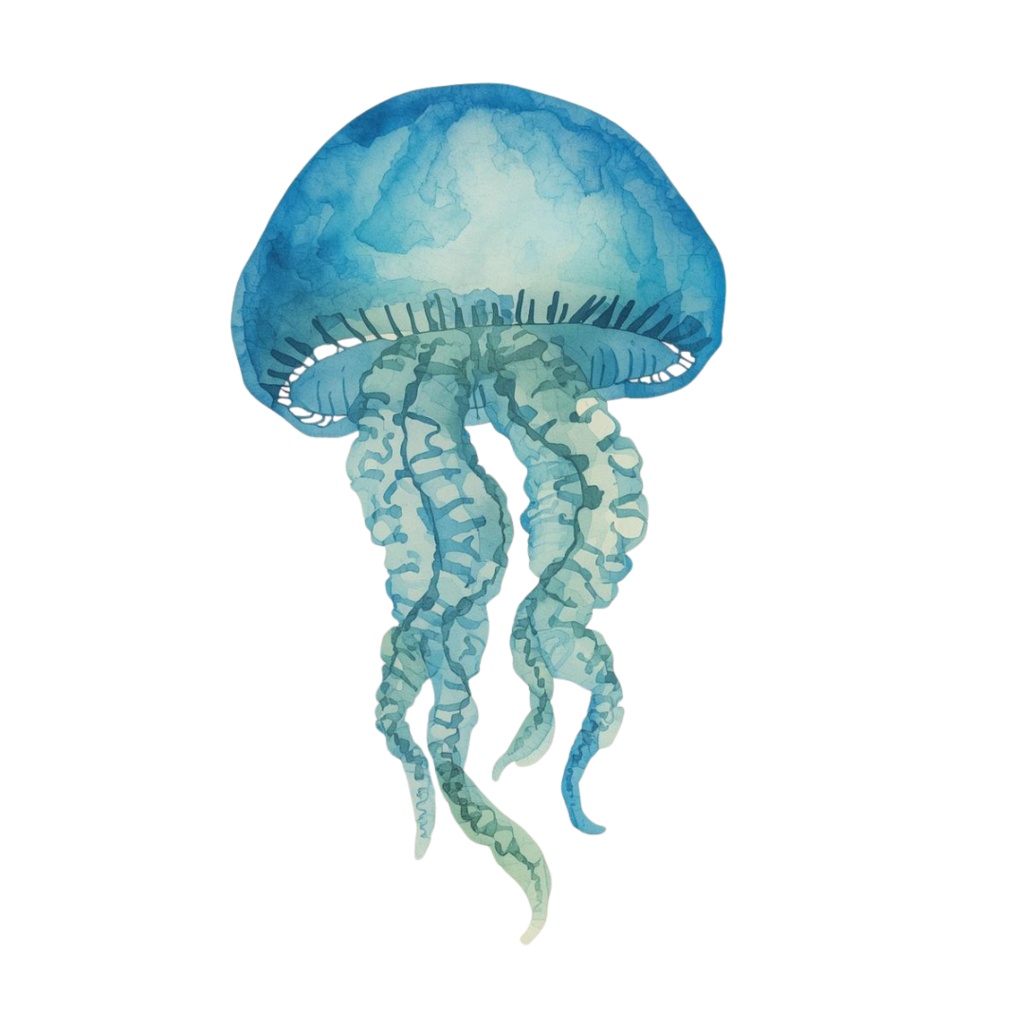 水彩・水色アンティーク海シリーズクリップアート(10点セット)