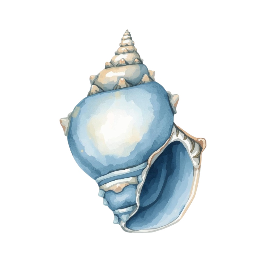 水彩・水色アンティーク海シリーズクリップアート(10点セット)