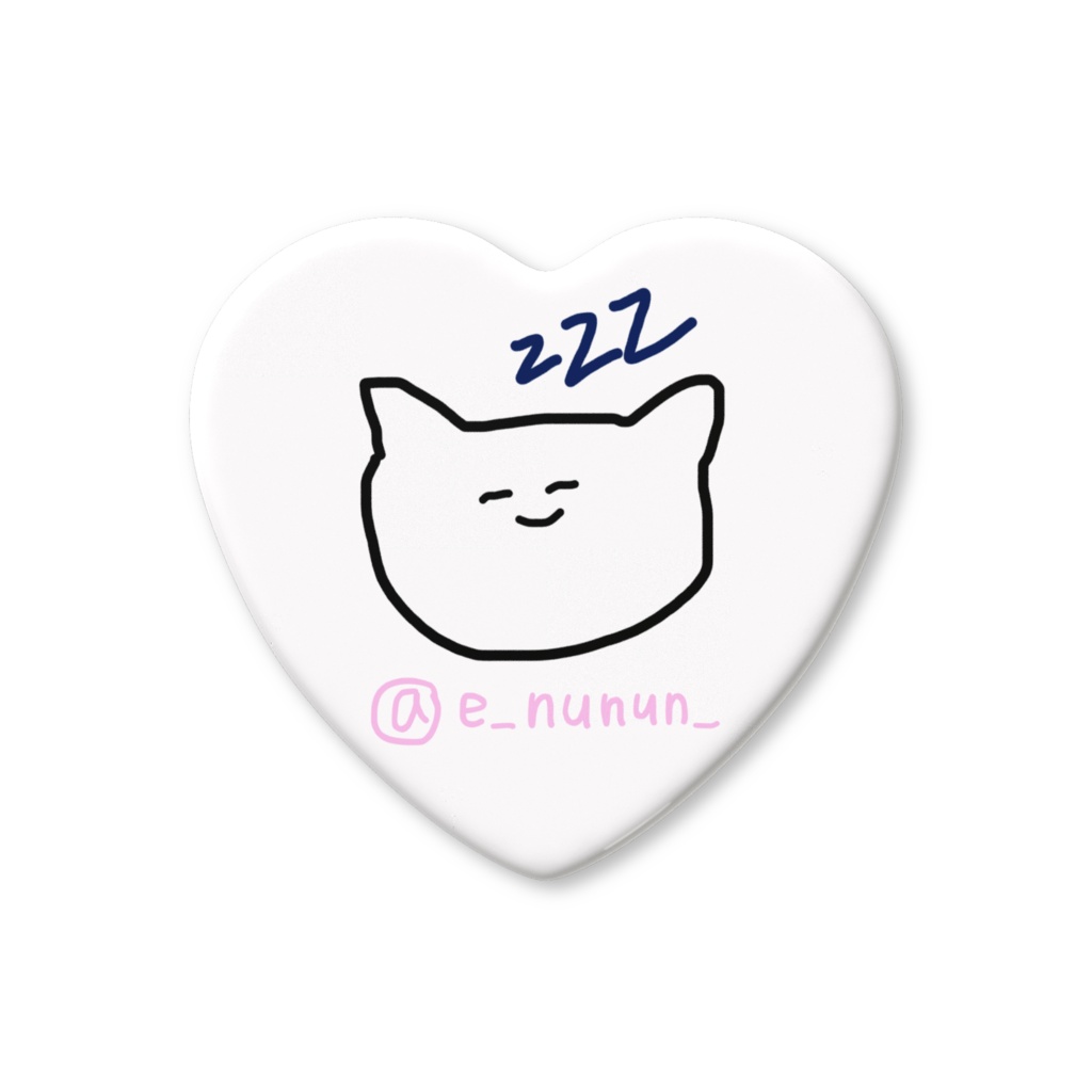 【ハート缶バッジやで】限定ねむえぬねこ