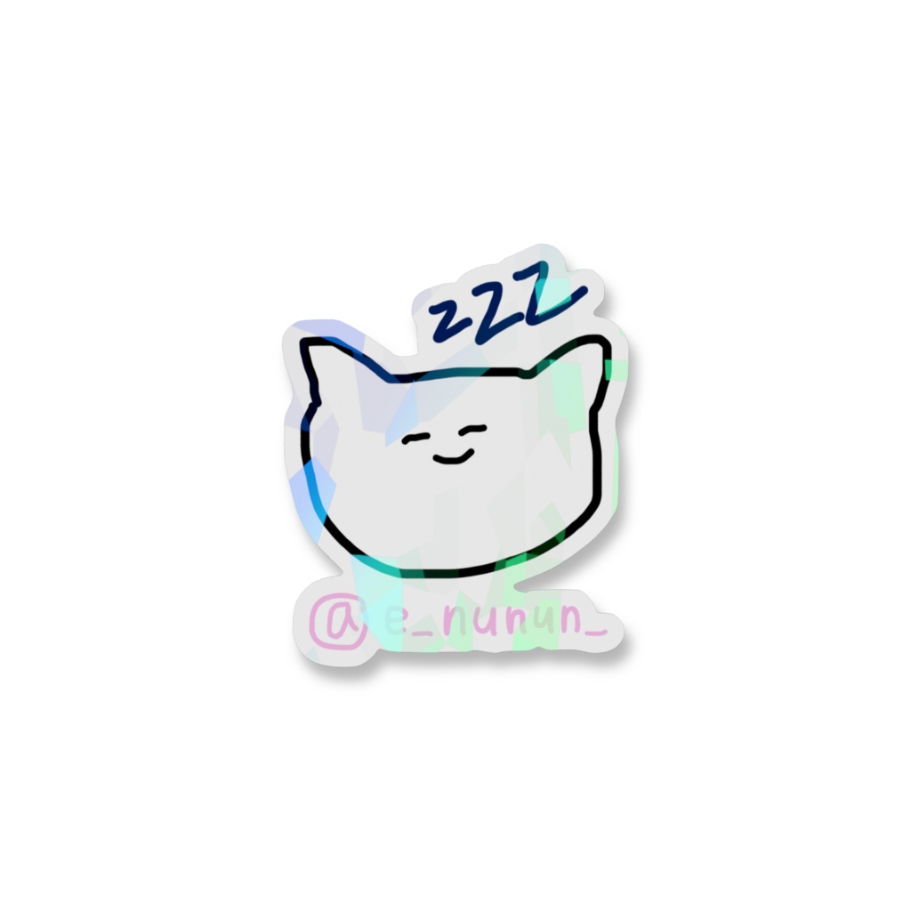 【ホログラムスマホステッカーやで】限定ねむえぬねこ