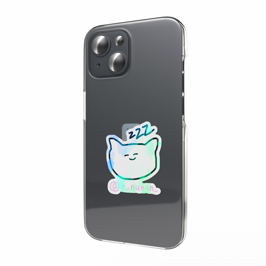 【ホログラムスマホステッカーやで】限定ねむえぬねこ