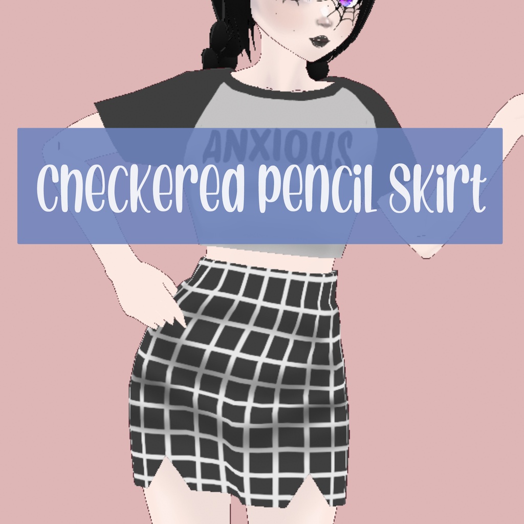 Checkered Pencil Skirt