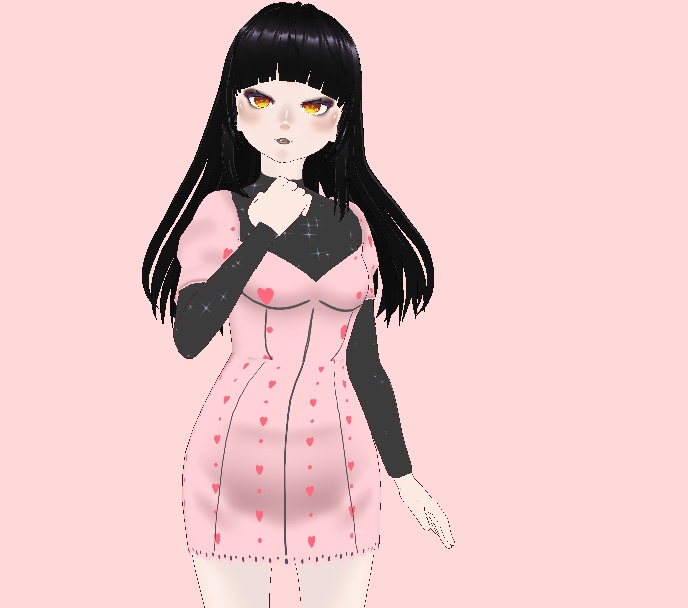 Vroid Model Assets Clothing Sweetheart Dress Pack for 3D Female Model Vtubing and VRChat