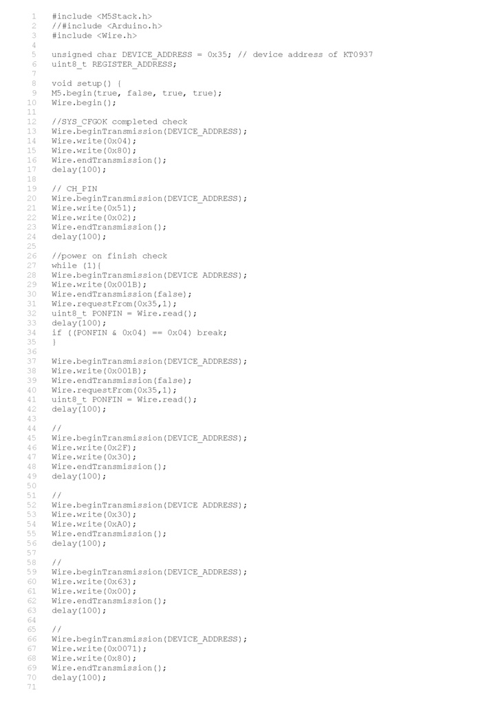 Test program for KT0937 IC