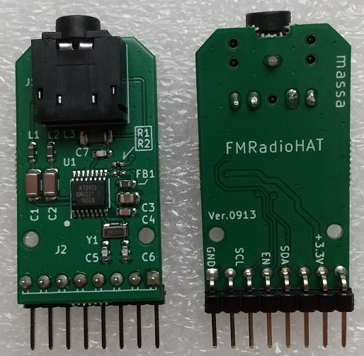 KT0913搭載ワイドFMラジオモジュール【部品実装済品】
