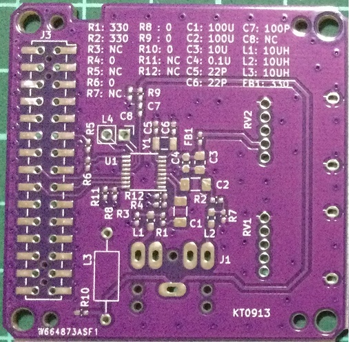 M5STACK用ラジオモジュール基板単品（for KT0913）