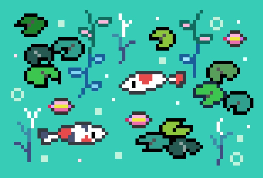 ポストカード２枚セット（さかな）