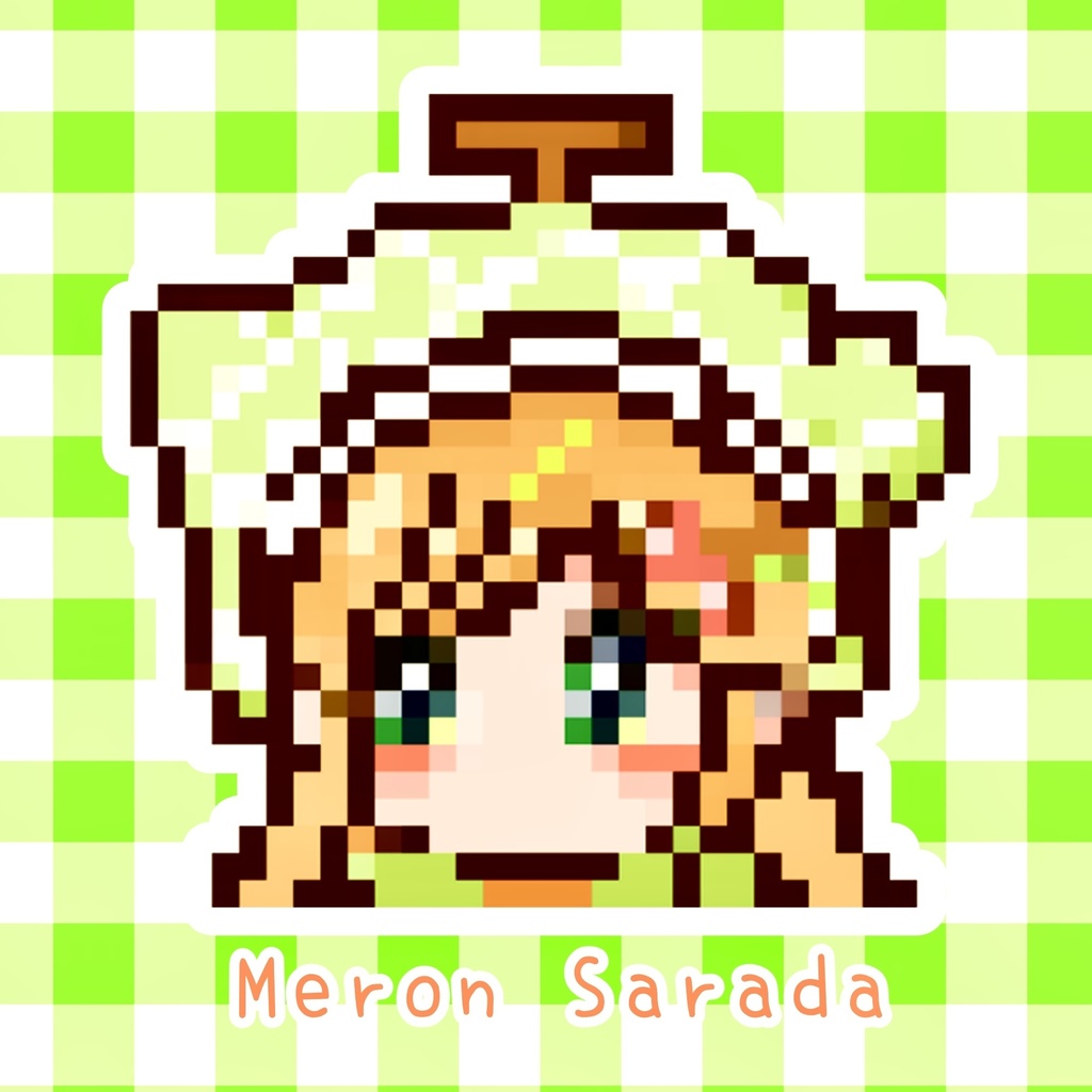 ドット絵めろさらちゃんタオルハンカチ