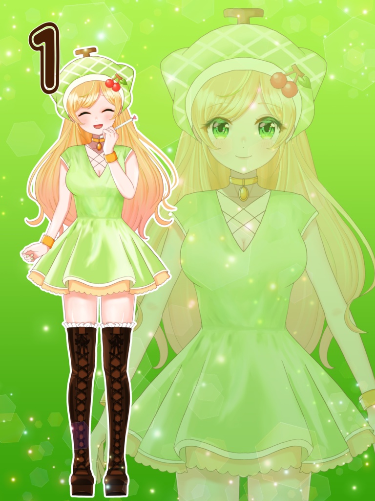 めろさらちゃんポストカード(バラ売り)