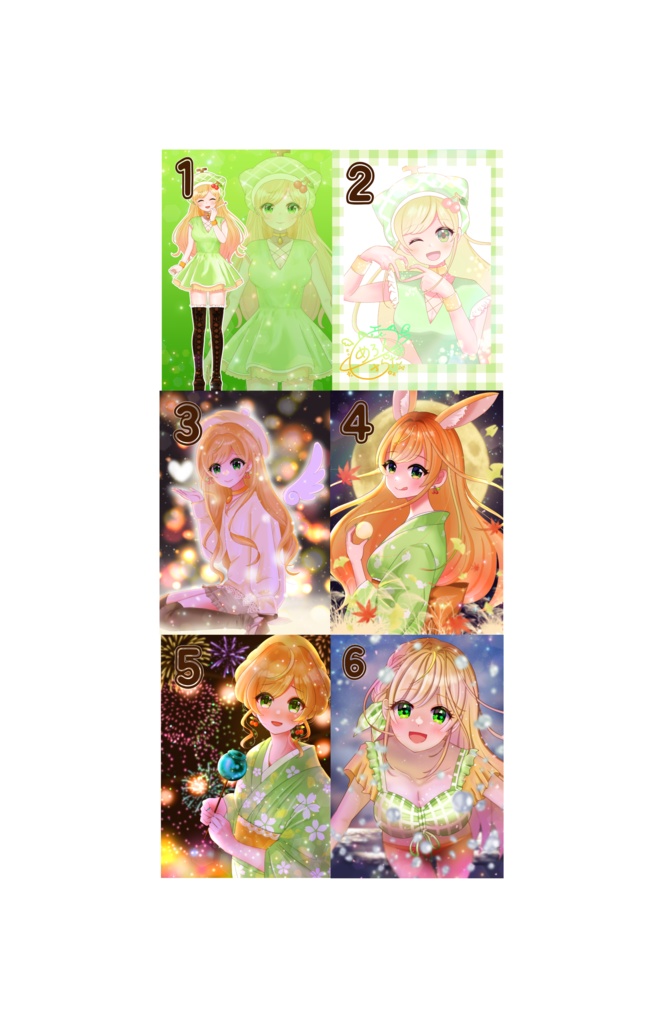 めろさらちゃんポストカード(バラ売り)