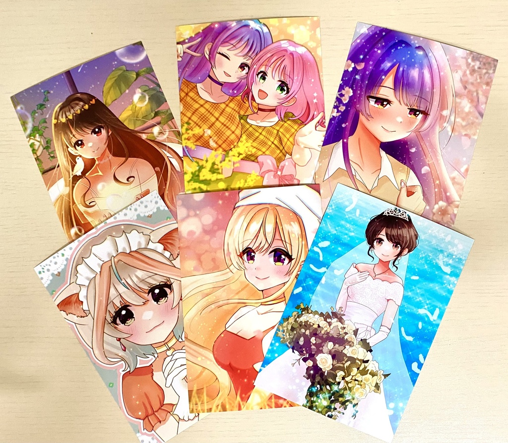 創作女子ポストカードセット
