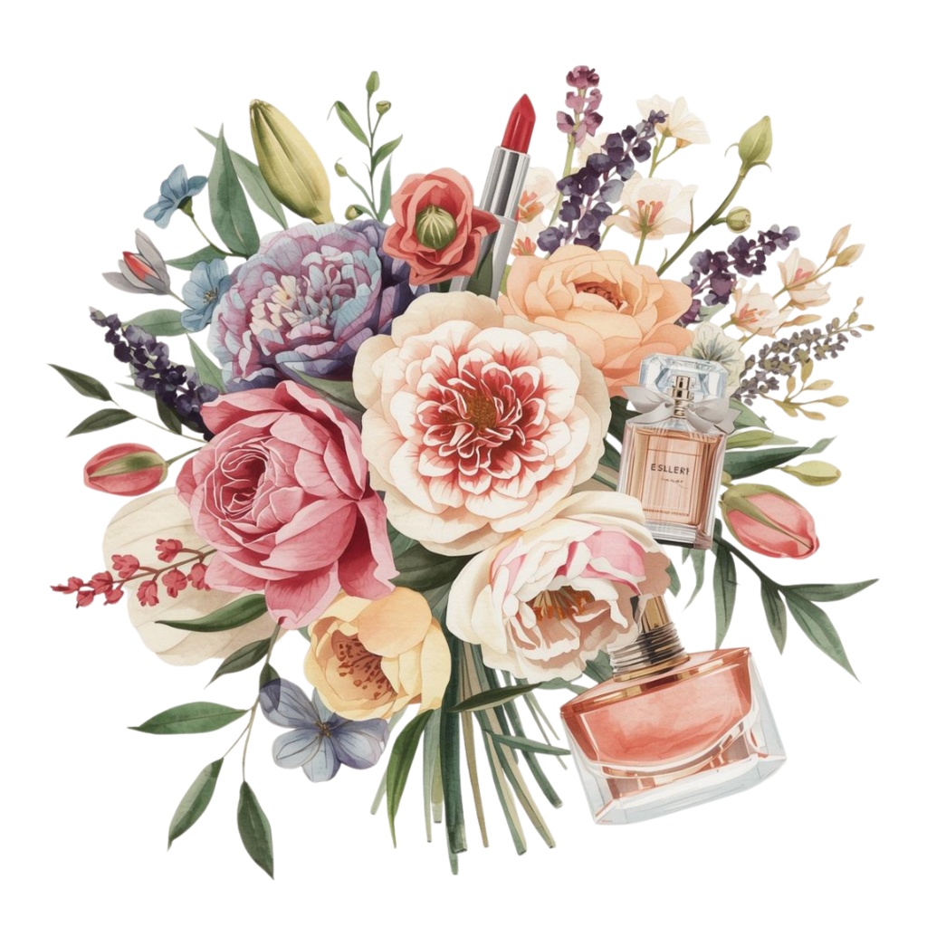 エレガントな美容シリーズ 水彩画風クリップアート10点セット