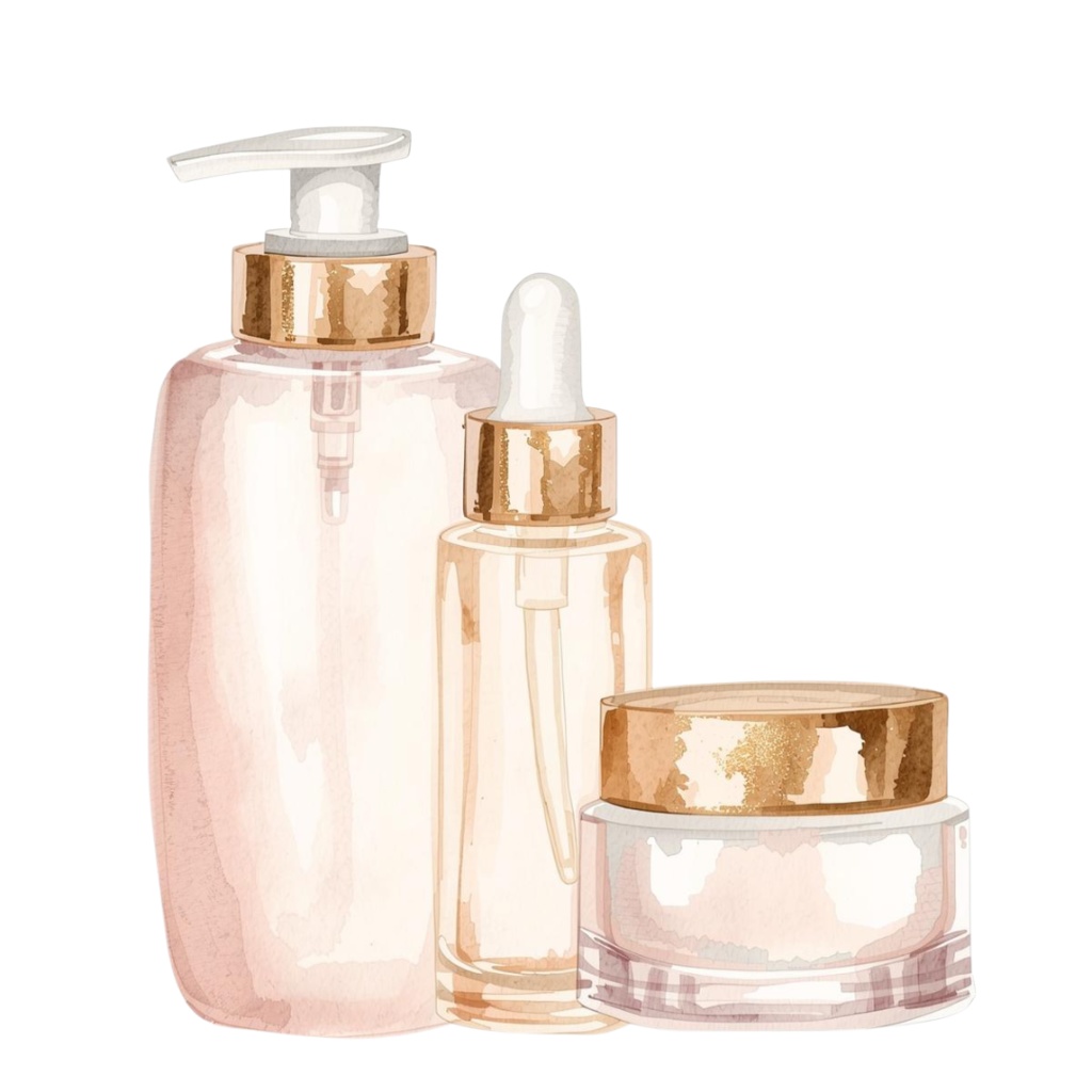 エレガントな美容シリーズ 水彩画風クリップアート10点セット