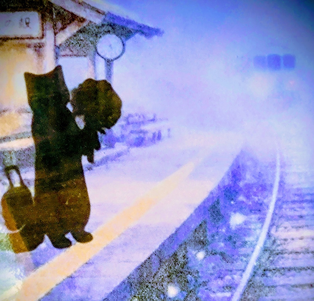 静かな約束ー光のホーム/切り絵アート