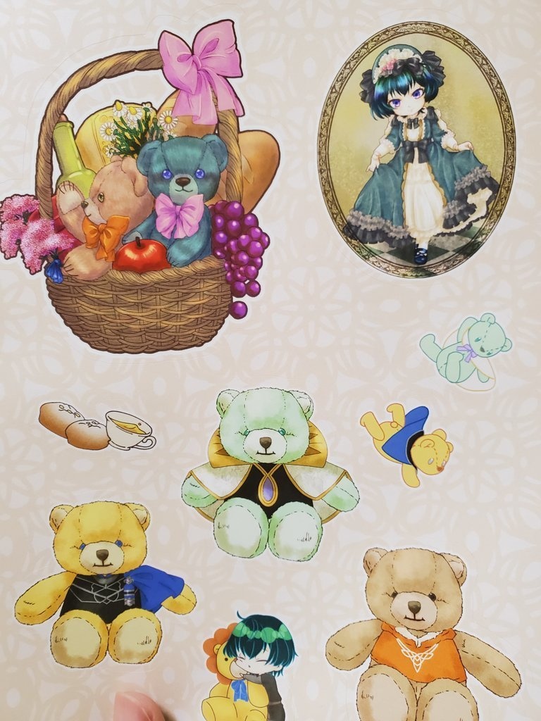 くまちゃんとお人形ベレト先生のシール