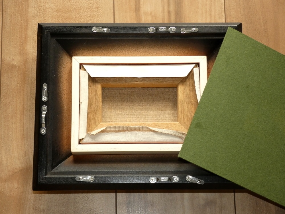 ミニアチュール油絵作品「柘榴(ざくろ)」額縁付き