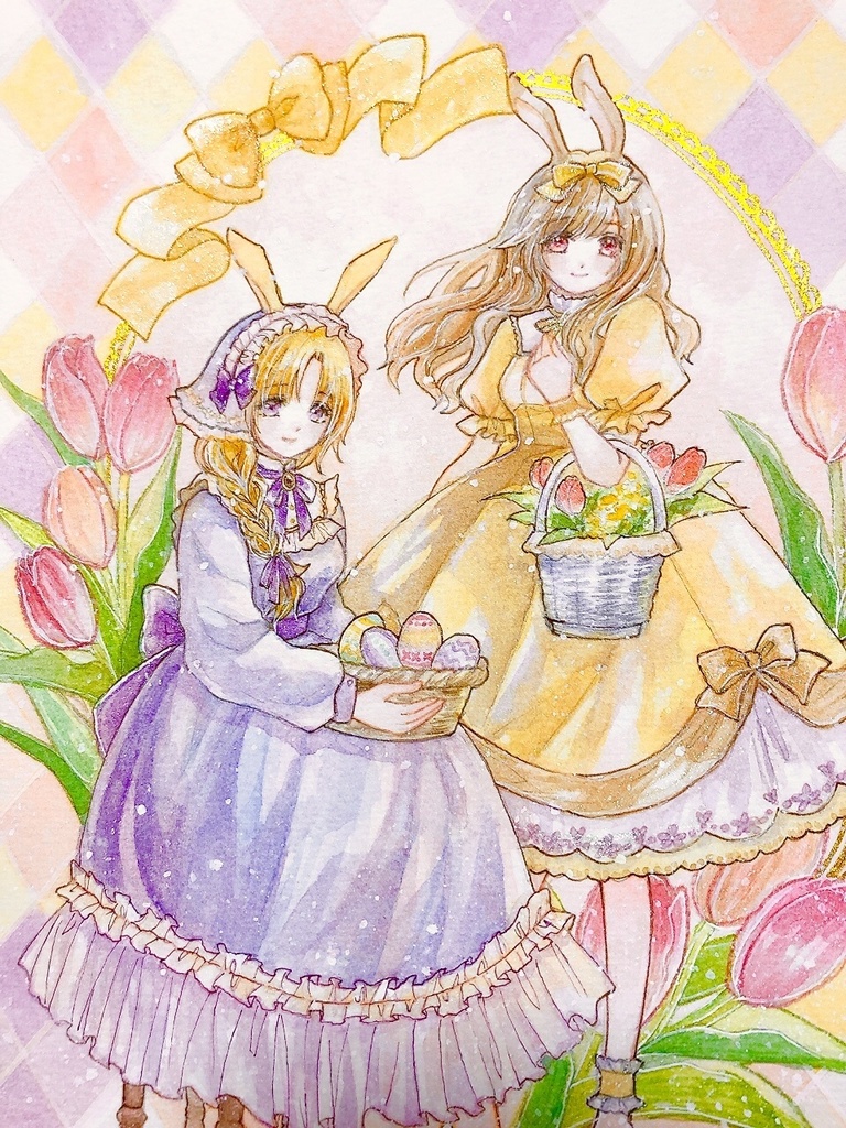 【マット付き原画】祝祭の陽 インチサイズ