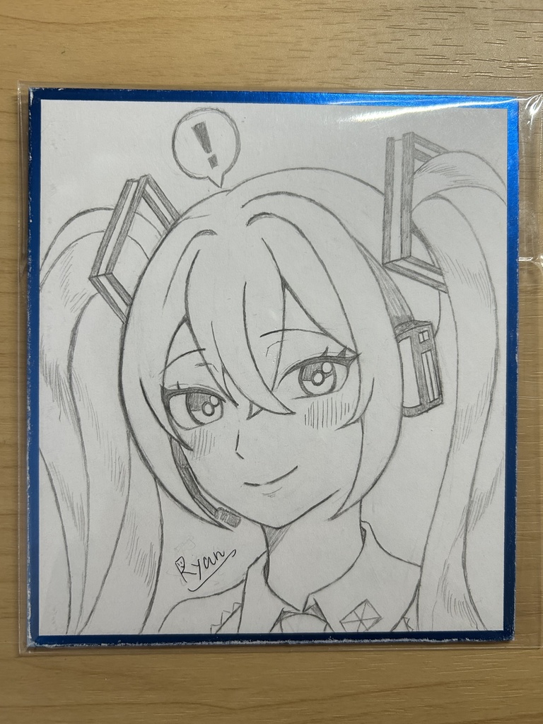 初音ミク原画色紙(小)