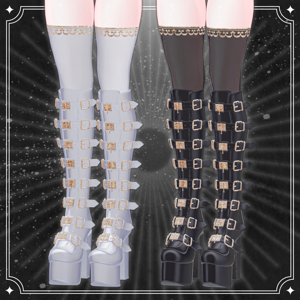 【6アバター対応】Sister Nail & Boots【VRChat】