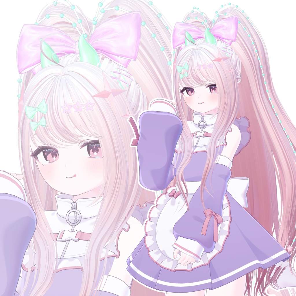 【12アバター対応】 High Pony Long【VRChat】