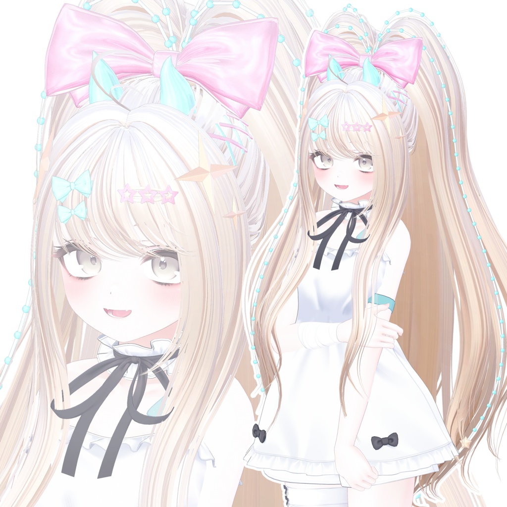 【12アバター対応】 High Pony Long【VRChat】