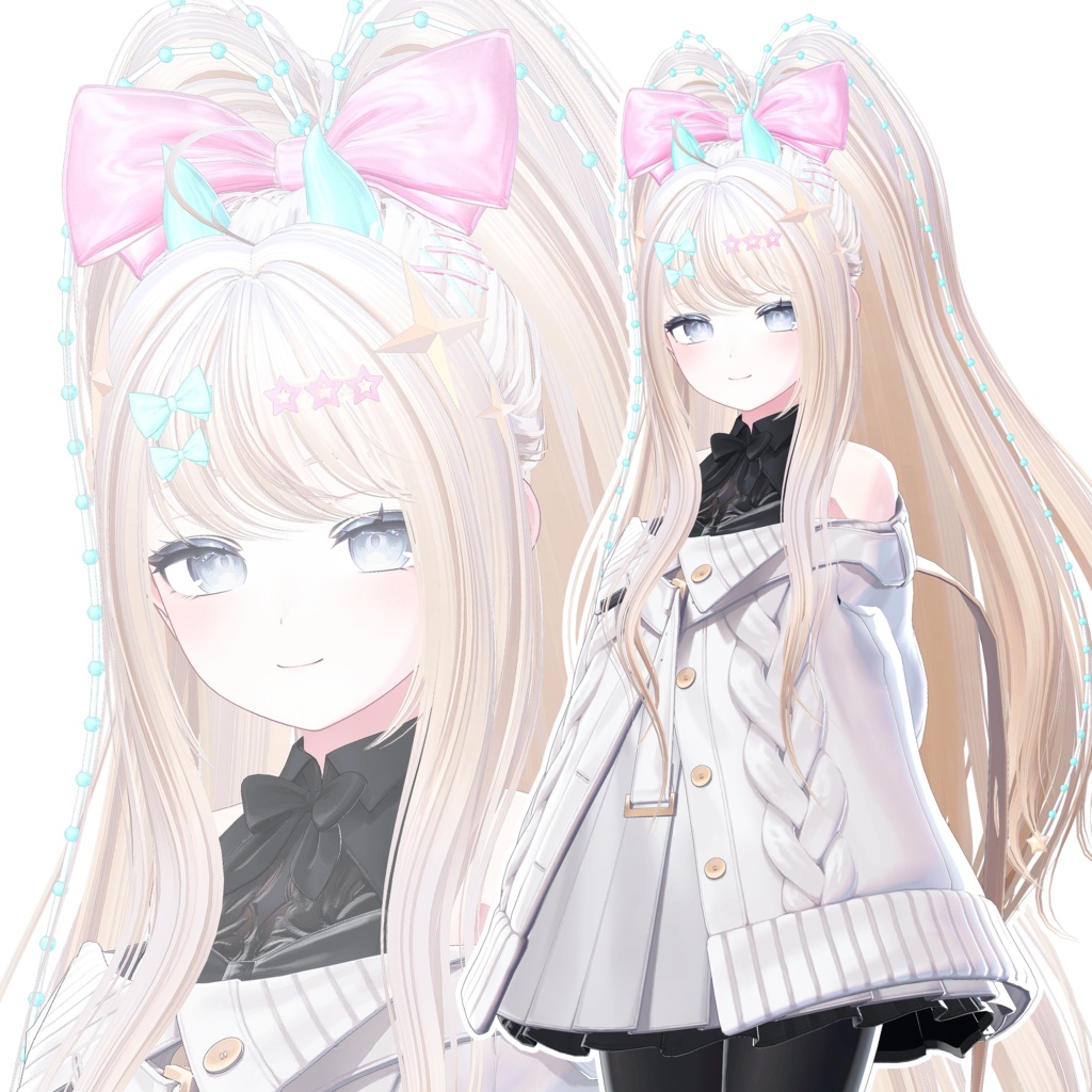 【12アバター対応】 High Pony Long【VRChat】