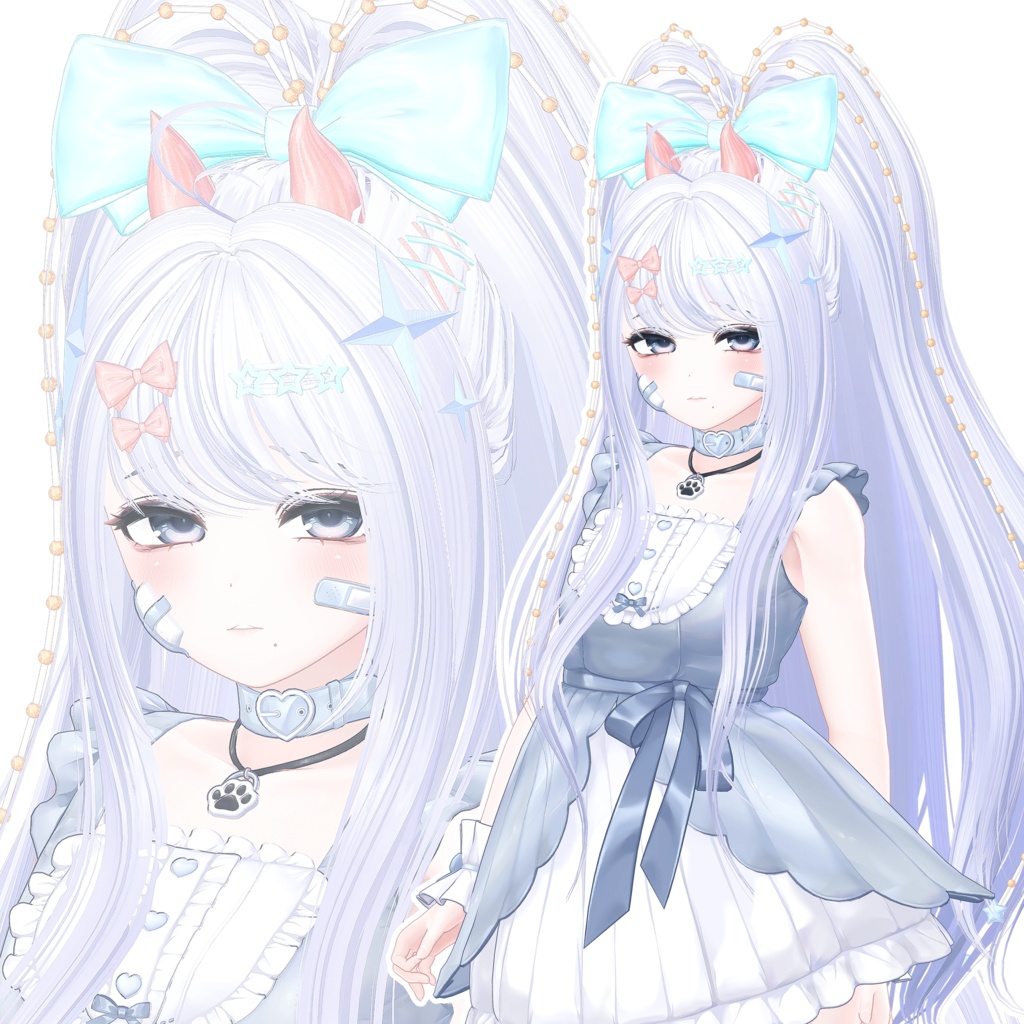 【12アバター対応】 High Pony Long【VRChat】