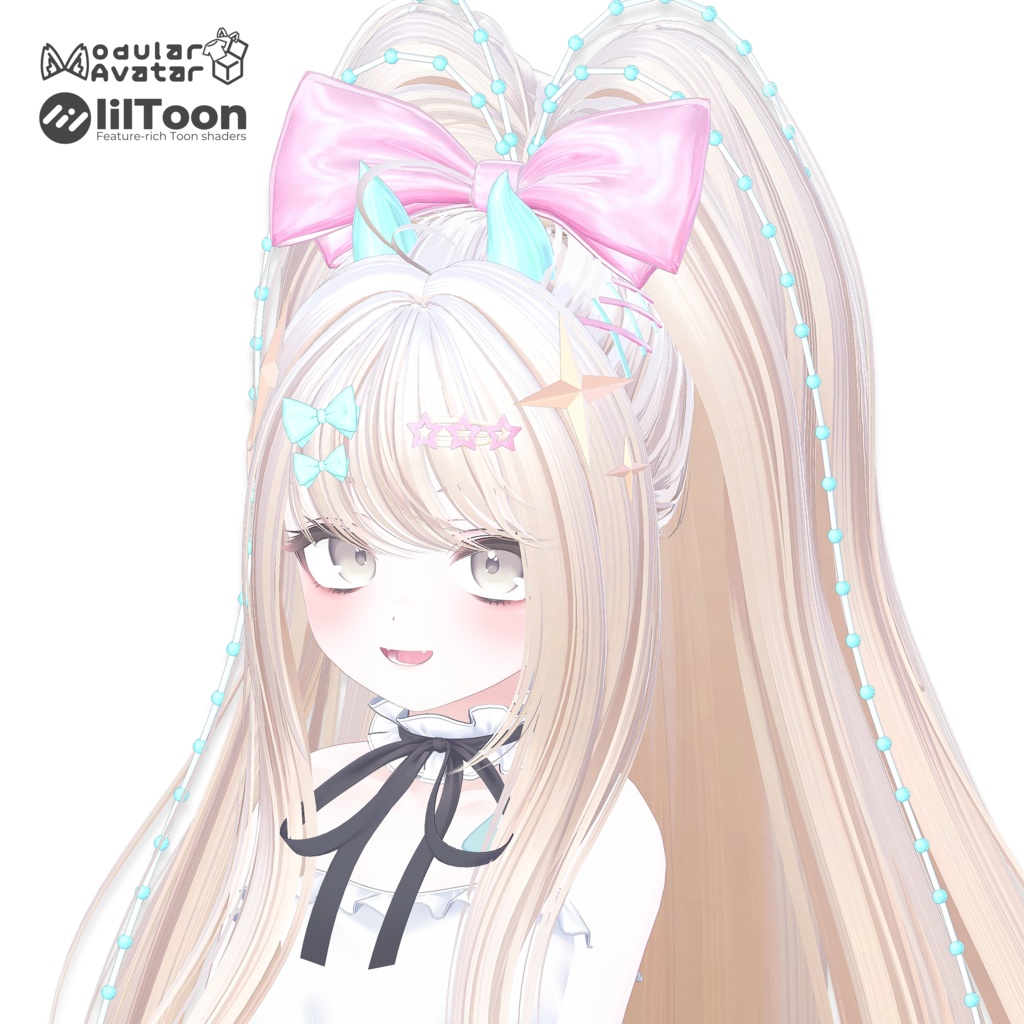 【12アバター対応】 High Pony Long【VRChat】