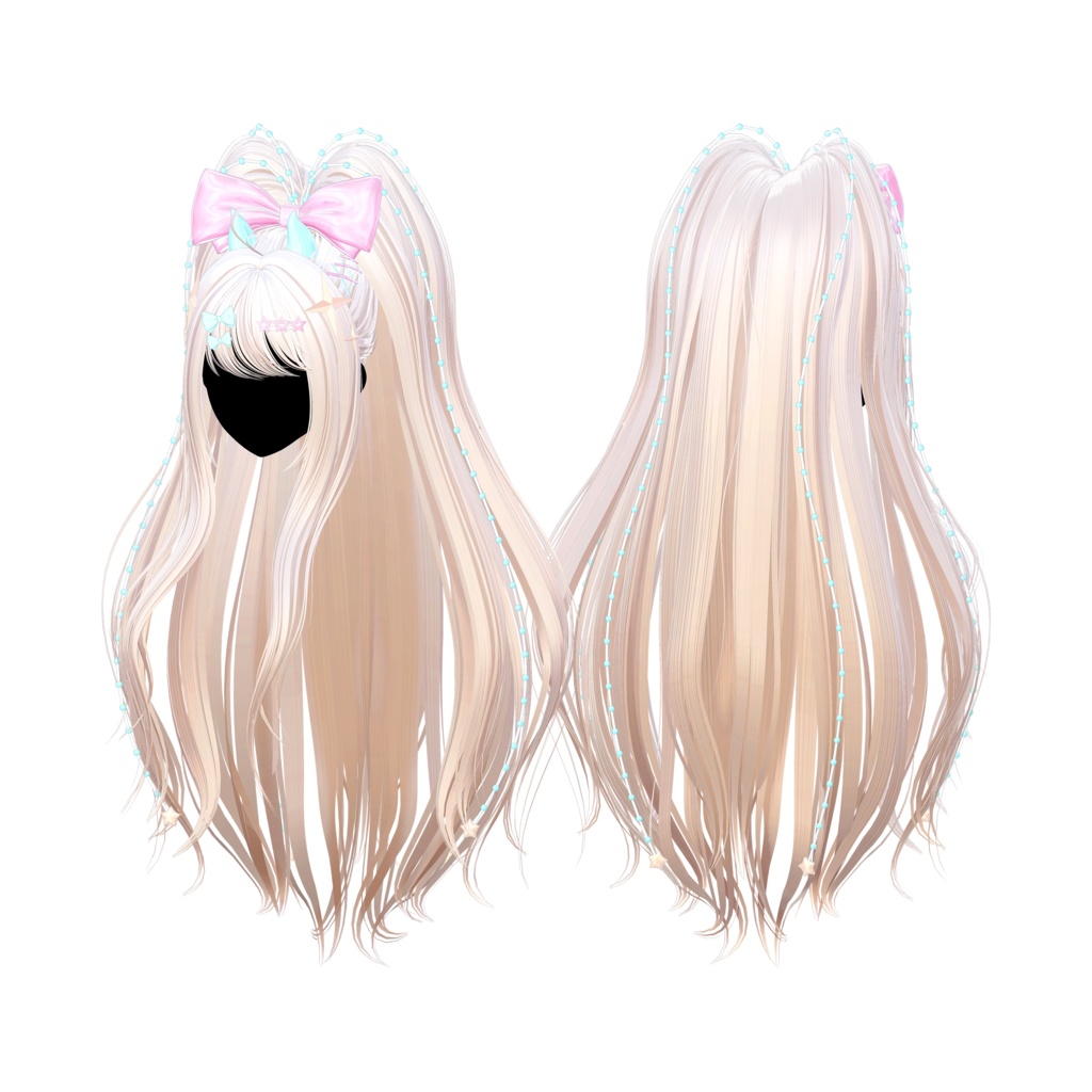 【12アバター対応】 High Pony Long【VRChat】