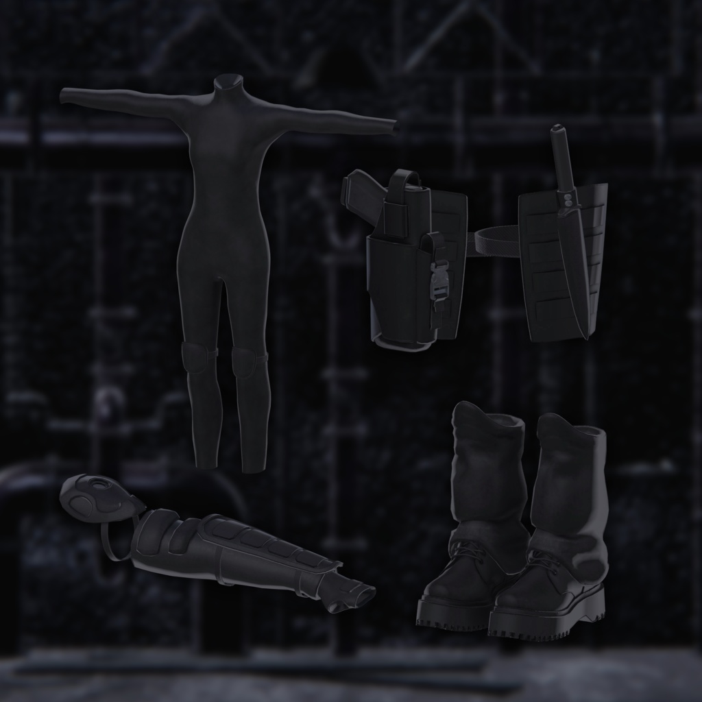 【18アバター対応】『BLACK VANGUARD』早期購入特典あり【VRChat】