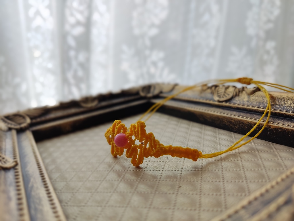 マクラメブレスレット/珊瑚