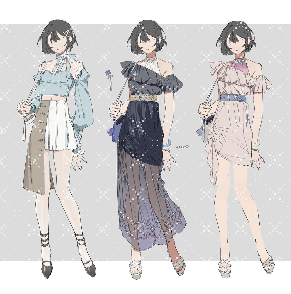 【衣装デザイン】サマー🌻デート衣装セット【ライセンス販売】