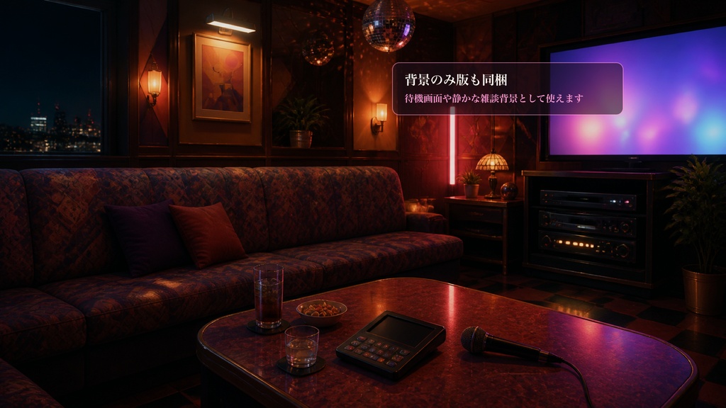 レトロカラオケルームコメントオーバーレイ|OBS・わんコメ対応テンプレート